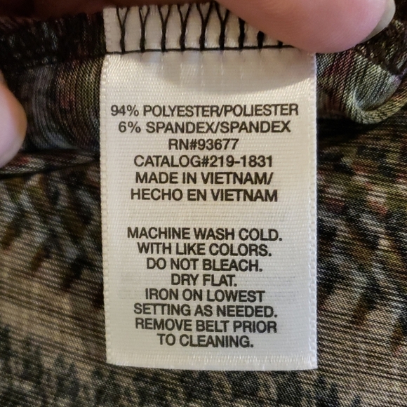 Allen b striped stretch multicolored 3/4 sleeve - Picture 5 of 7